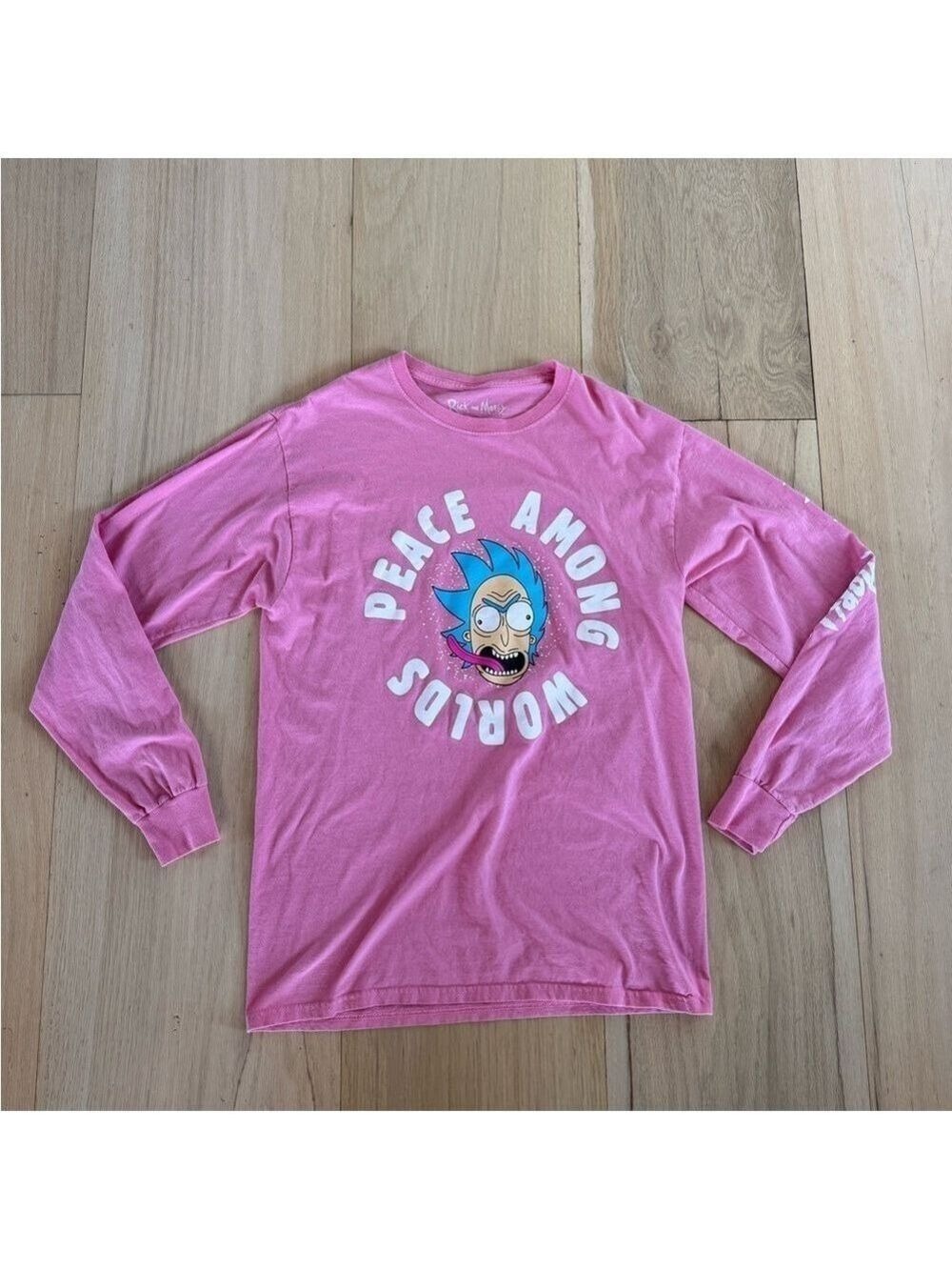 Rick & Morty Pink Long Sleeve Tee Shirt Size Small